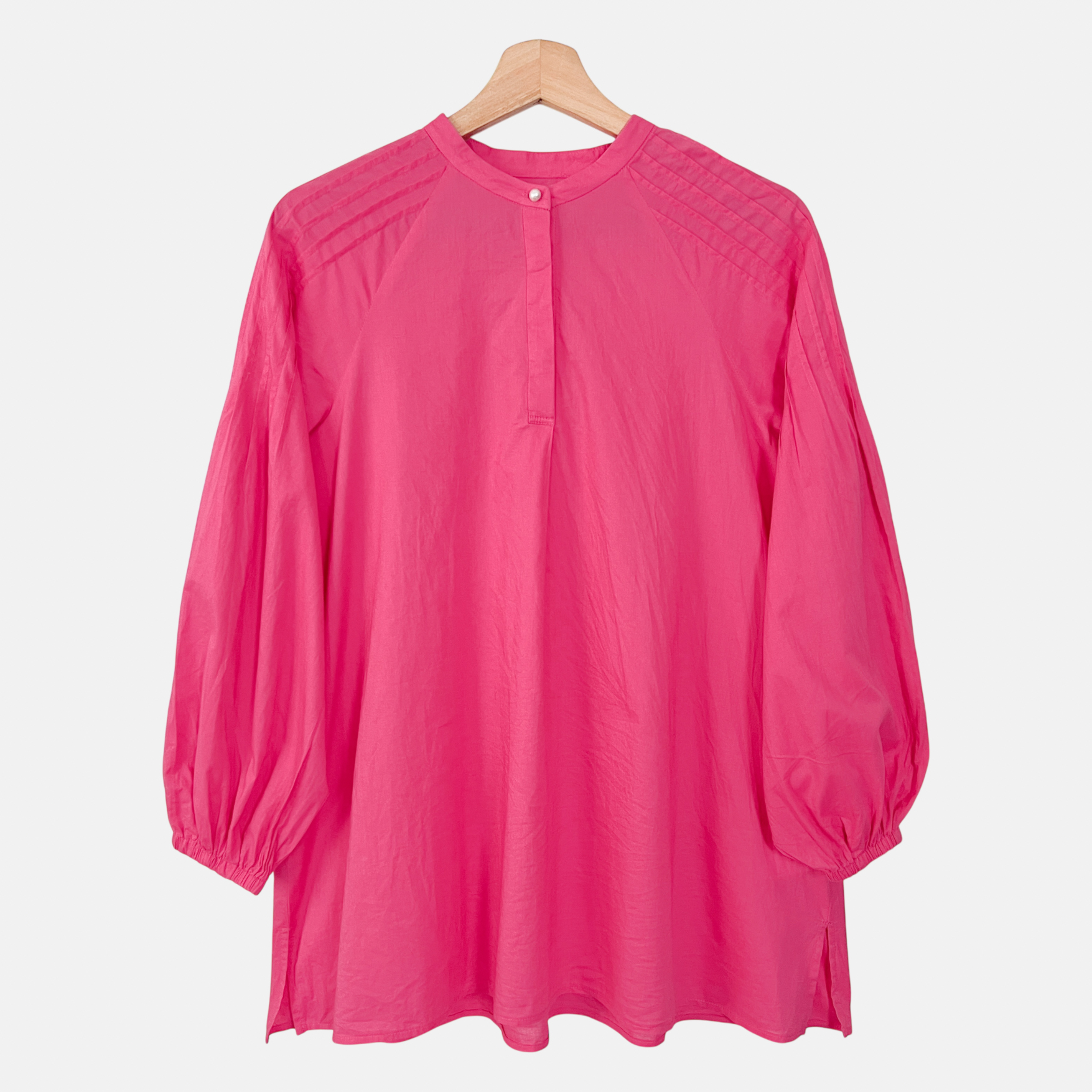 Pintucked Balloon Sleeves Top (B7925-4)