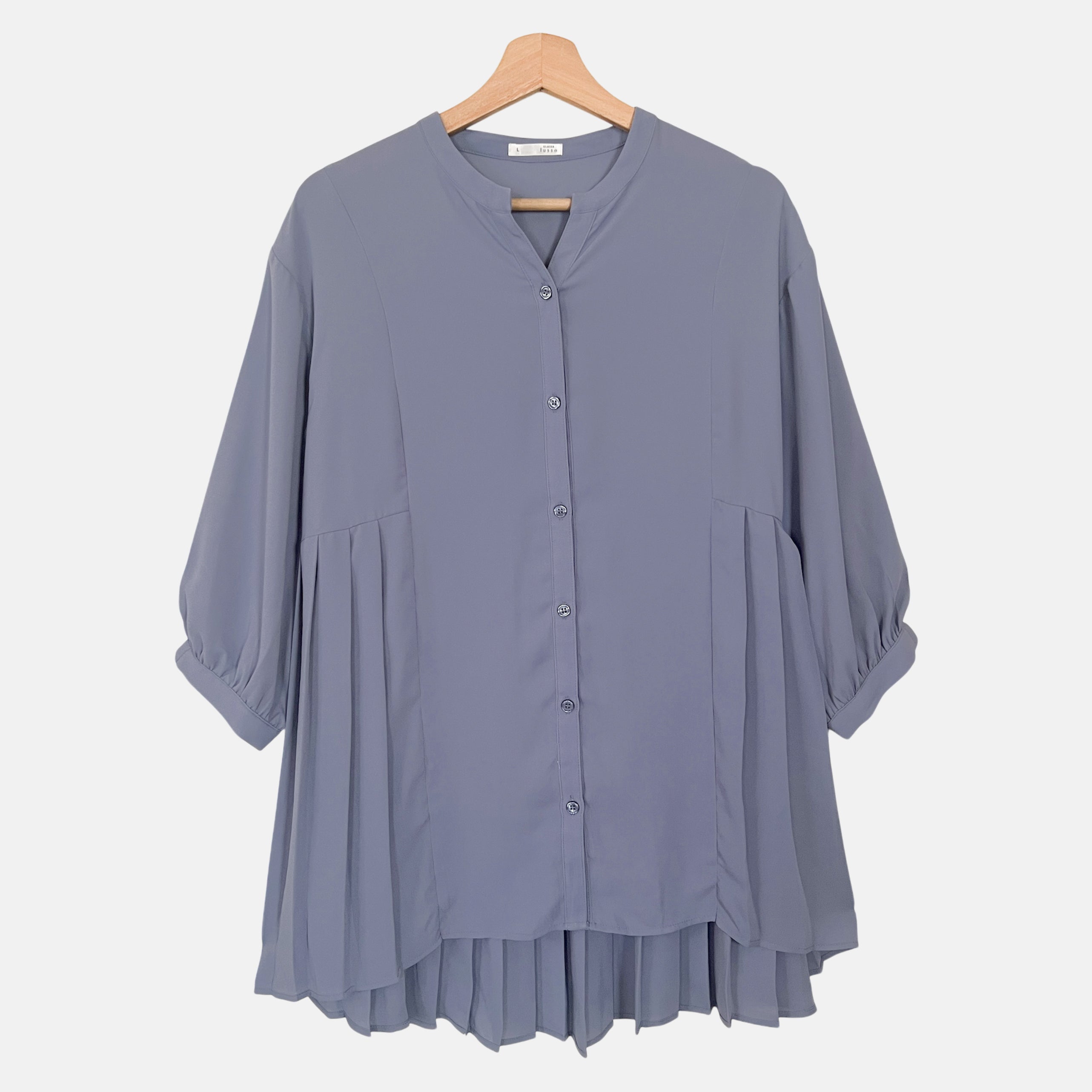 GLACIER Pleated Satin Top (S3925-98)