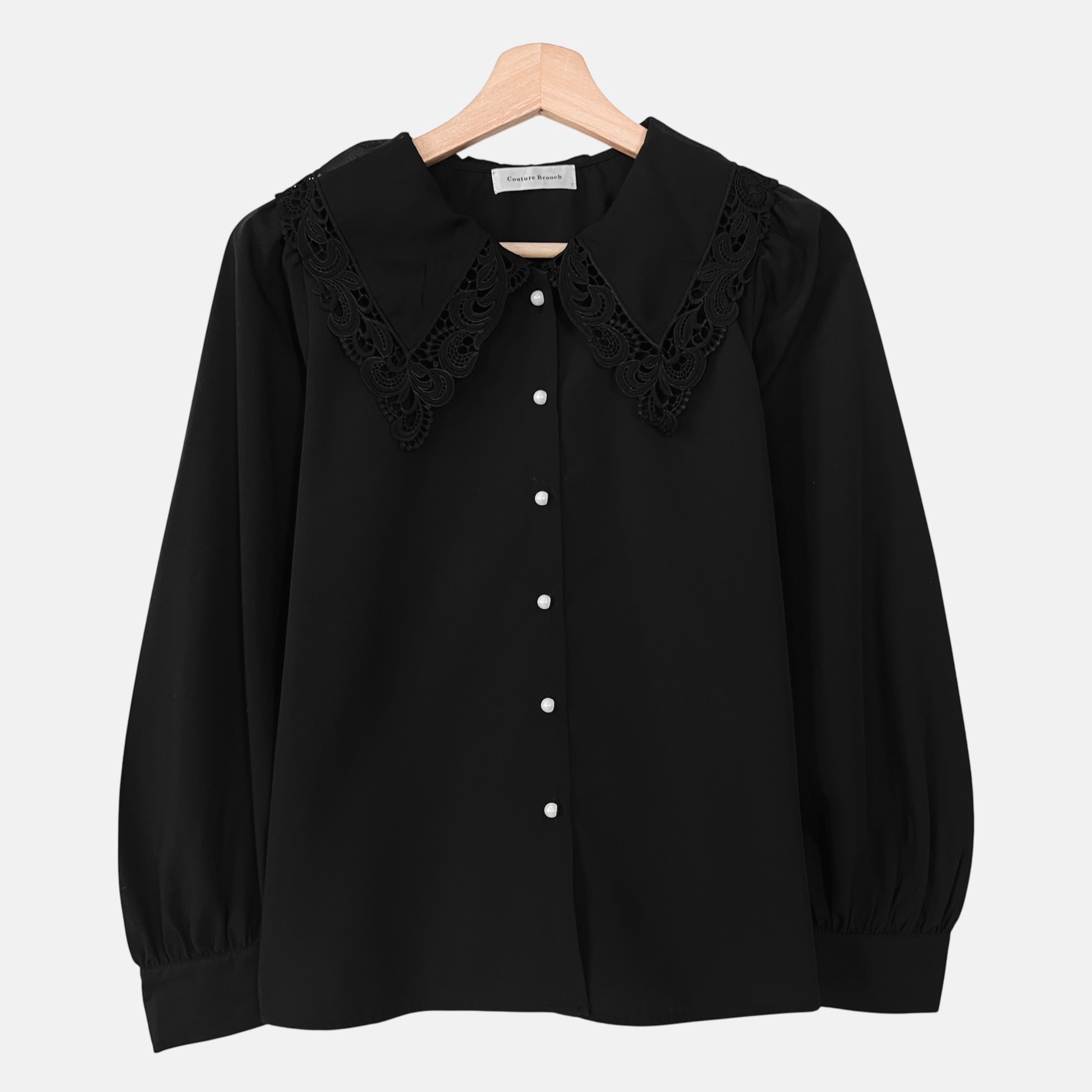 COUTURE BROOCH Peter Pan Collar Top (S3925-48)