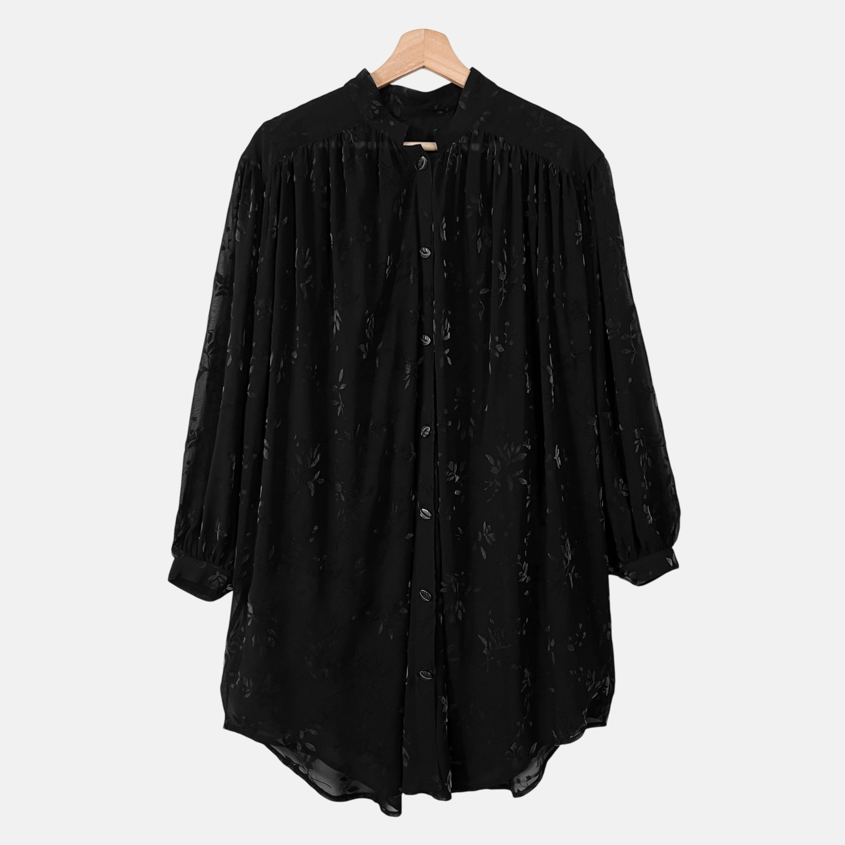 Gathered Sheer Top (B4925-20)